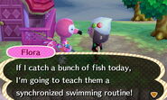 Flora talking about catching fish