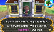 Town Hall closed due to an event.