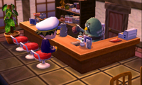 Brewster serving coffee to a lone player.