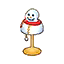 Snowman lamp icon