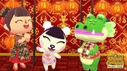 Une illustration Pocket Camp de Drago et Pauline pour le nouvel an chinois