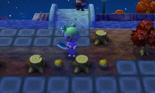 Tocón especial en Animal Crossing: New Leaf.