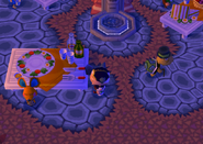 Kinfe and Fork on the table at the Wishing Well in Animal Crossing.