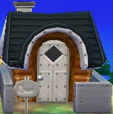 La maison de Gogo vue de l'extérieur dans New Leaf