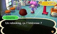 Ginette parlant au joueur dans New Leaf