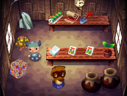 Animal Forest (Note that the pots, clock, and wares on the tables are billboard sprites rather than 3D models)