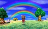 Un double arc-en-ciel dans Animal Crossing: New Leaf