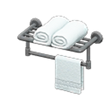 Animal crossing towel rack top