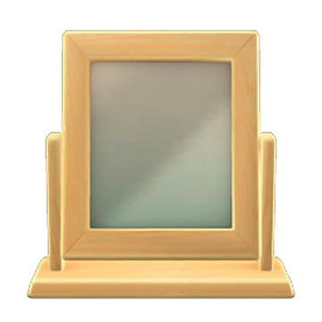 Wooden table mirror hot sale