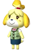 Isabelle in her summer season outfit
