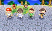 Four players completing an island tour.