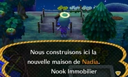 La maison de Nadia en construction dans New Leaf