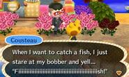 Cousteau talking about screaming about fish