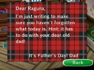 A letter from Dad.