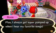 Rosie talking about her favorite songs.