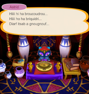 Astrid déterminant le futur ami du joueur dans Pocket Camp - L'oracle de l'amitié