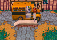 An external view of Kapp'n in his bus.