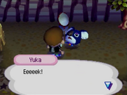 Poor Yuka has been buried by a Pitfall.