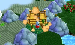 Un belvédère démoli par un fonceur.