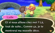 Lydie invitant le joueur chez elle