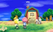 La maison d'Emma vue de l'extérieur dans New Leaf
