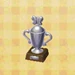Silver bug trophy in New Leaf