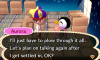 Aurora assuring herself about finding her notes again