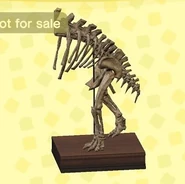 Brachiosaurus pelvis in catalog in New Horizons