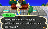 Carla parlant avec un joueur dans New Leaf