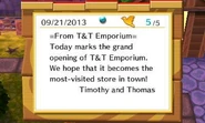 T&T Emporium Grand Opening bulletin
