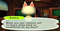 Blanca when you meet her on the train in Animal Crossing.