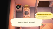 Le joueur choisit de s'endormir dans un lit chez lui