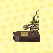 Dimetrodon skull in catalog in New Horizons