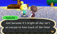 Talking to Isabelle in Summer Solstice.