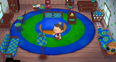 La Colección Graciela puesta en la Sala Principal de la casa (Animal Crossing: City Folk/Let's Go To The City).