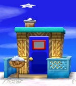 La maison de Grignote vue de l'extérieur dans New Leaf