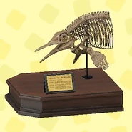 Ophthalmosaurus skull in catalog in New Horizons