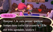 Médolie parlant au joueur pour la première fois