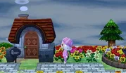 La vue exterieure de la maison de Steakos dans New Leaf