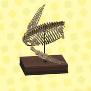 Plesiosaurus body in catalog in New Horizons