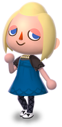 Artwork of a female player from New Leaf.