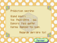 La prédiction secrète d'une joueuse