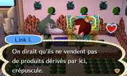 Link loup parlant au joueur dans son camping-car