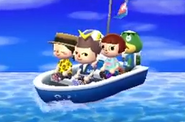 Kapp'n transporting 4 players in New Leaf.