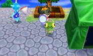 Djarod attendant qu'on lui apporte un insecte dans New Leaf