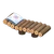 NH-Log garden lounge-dark wood-quilted