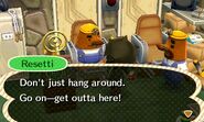 Resetti Fused in his chair.