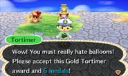 Winning a Gold Tortimer award on the Easy Balloon-Hunt