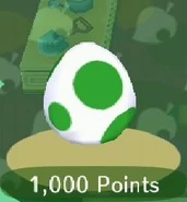 A Yoshi egg available for buy with shopping points. (City Folk)