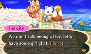 Flurry talking with Felicity.